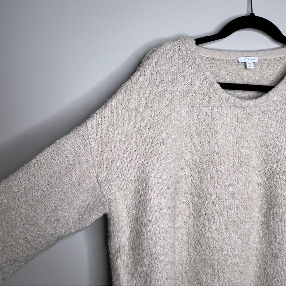 J Jill Sweater Womens XL beige Wool Blend Knit Long Sleeve Relaxed Fit fuzzy - Picture 4 of 8